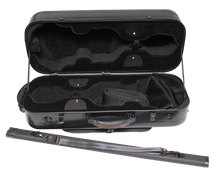 Load image into Gallery viewer, Gsj Compact Double Pc Violin Case & Bow Tube 4/4 White Weave