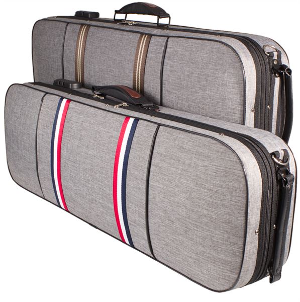 GSJ OBLONG VIOLIN CASE STRIPED 4/4