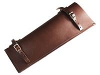 SLIM BROWN LEATHER DOUBLE BASS BOW QUIVER